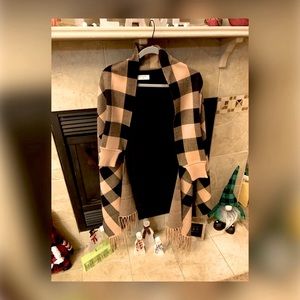 🖤SUPER SOFT WELL-MADE PLAID DRAPE CARDIGAN! 🤎